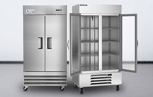 Commercial Reach-in Refrigerator Repair technician repairing a commercial refrigeration unit 0552487802